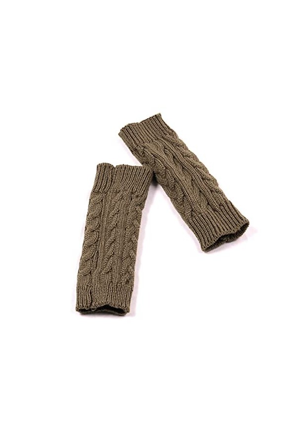 Gants sans Doigts en Tricot - Gants De Poignets À Demi-Doigts Chauds Et Froids dautomne - Mitaines De Bureau pour Sports De 