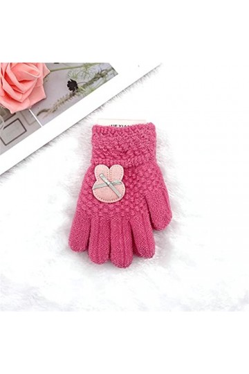BUXIANGGAN Gants Gloves 1 Paire De Gants Tricotés pour Enfants Hiver Chaud Doigts Pleins Mitaines Garçons Filles Mignons Gant