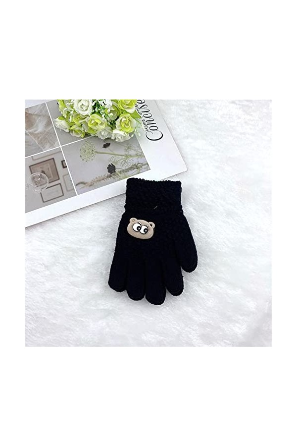 BUXIANGGAN Gants Gloves 1 Paire De Gants Tricotés pour Enfants Hiver Chaud Doigts Pleins Mitaines Garçons Filles Mignons Gant