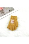 BUXIANGGAN Gants Gloves 1 Paire De Gants Tricotés pour Enfants Hiver Chaud Doigts Pleins Mitaines Garçons Filles Mignons Gant