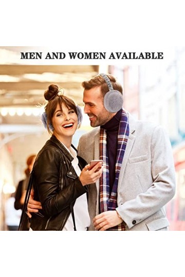 omitium Cache-oreilles en Peluche pliable, Chauffe-oreilles Hiver Chaud Couvre-Oreilles Earmuffs Réglables Doux pour Hommes F
