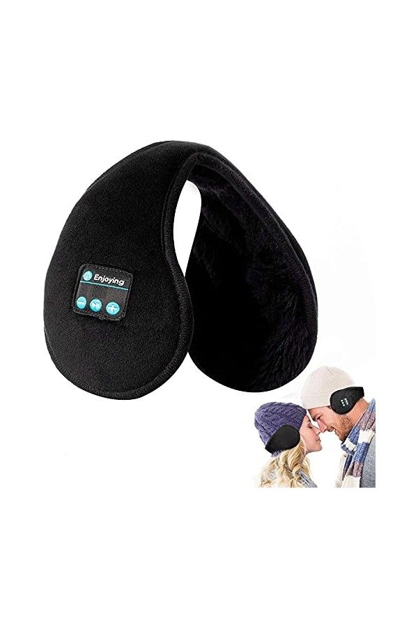 Navly Cache Oreilles Ecouteurs - Bluetooth Unisexe Pliables Chauffe Oreilles,Bluetooth 4.2 sans Fil Musique Oreillettes avec 