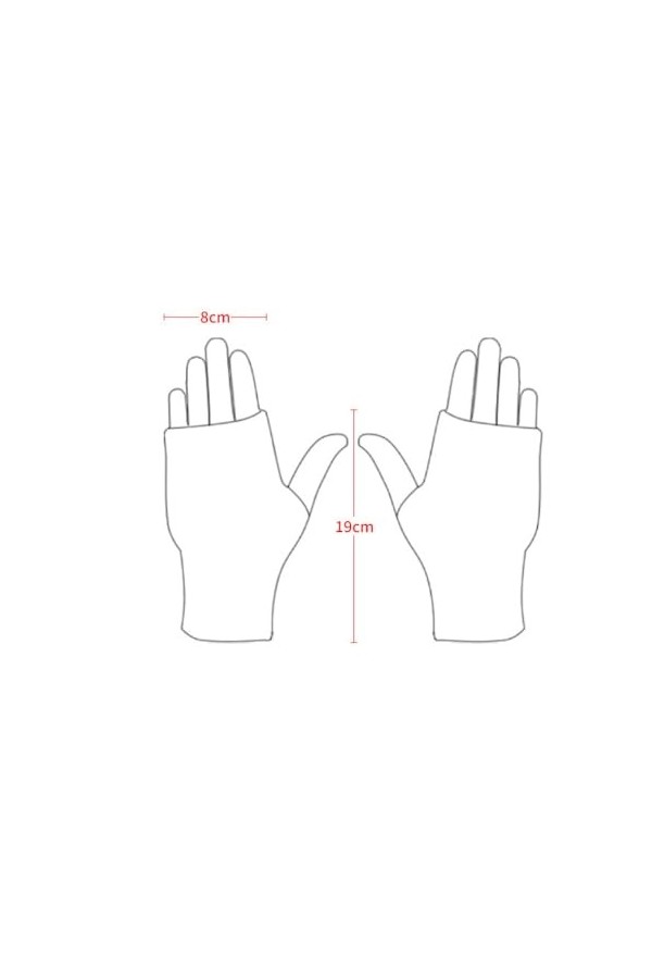 Gants Sans Doigts Pour Femmes Mitaines Thermiques DHiver Avec Trou Pour Le Pouce Gants Chauffe-Poignets De Couleur Unie Gant