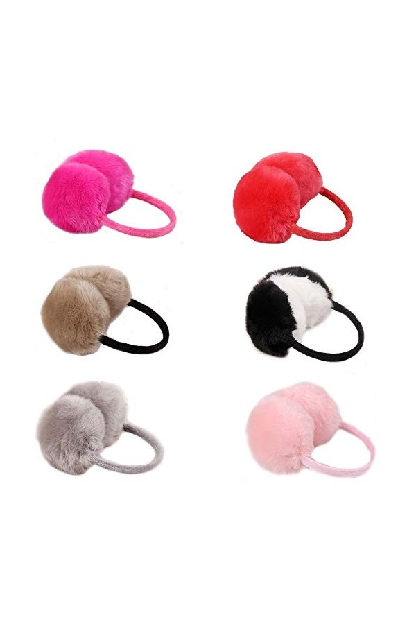 YUEMING Cache-oreilles en fausse fourrure, cache-oreilles classiques unisex Cache-oreilles chauds Couleur aléatoire 