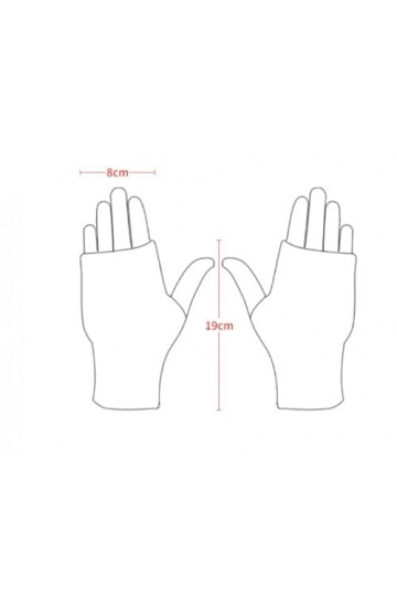 Gants Sans Doigts Pour Femmes Mitaines Thermiques DHiver Avec Trou Pour Le Pouce Gants Chauffe-Poignets De Couleur Unie Gant