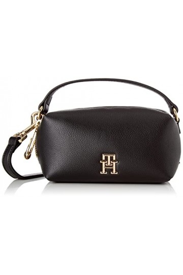 Tommy Hilfiger Sac Bandoulière Femme TH Casual Crossover Petit Modèle, Noir Black , Taille Unique