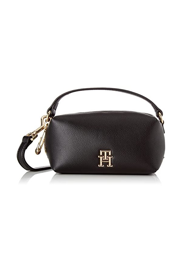Tommy Hilfiger Sac Bandoulière Femme TH Casual Crossover Petit Modèle, Noir Black , Taille Unique