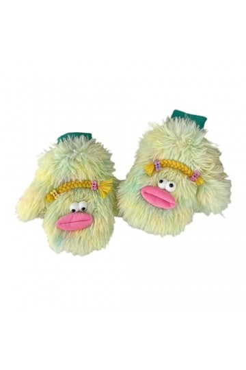 Mumuve Gants, moufles à rabat en fausse fourrure pour femme, mitaines chaudes, mitaines décontractées en plein air, mitaines 