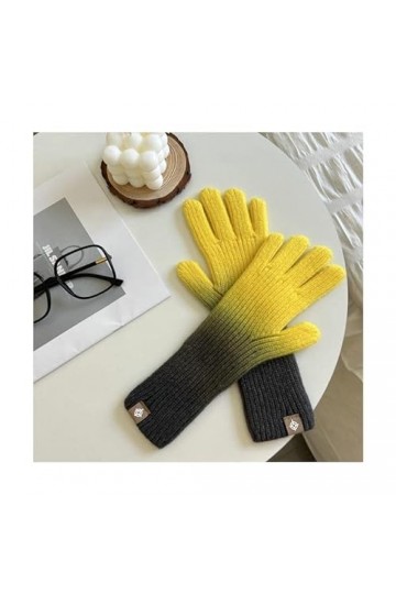 TJOIUY Gants dhiver Arc-en-Ciel Couleur Mode Hiver Femmes Gants tricotés écran Tactile mitaine épaissir Chaud Gants en Cache