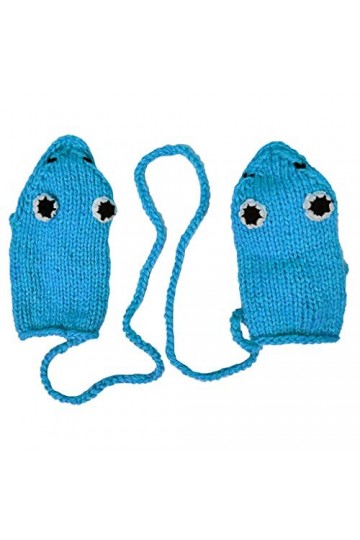 Gants dhiver tricotés au crochet - Unisexe - Motif dessin animé - Pour la bouche de grenouille - Coupe-vent - Chaudes - Mouf