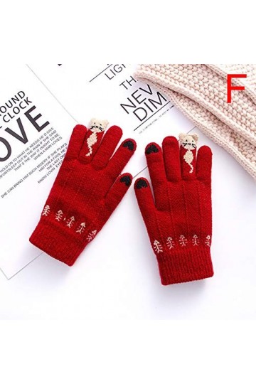 LYLY Gants dhiver décran Tactile Femmes Hommes Chaud Stretch tricotent des moufles en Laine Full Finger Gants FemaleThicken