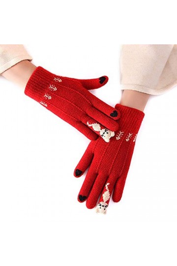 LYLY Gants dhiver décran Tactile Femmes Hommes Chaud Stretch tricotent des moufles en Laine Full Finger Gants FemaleThicken