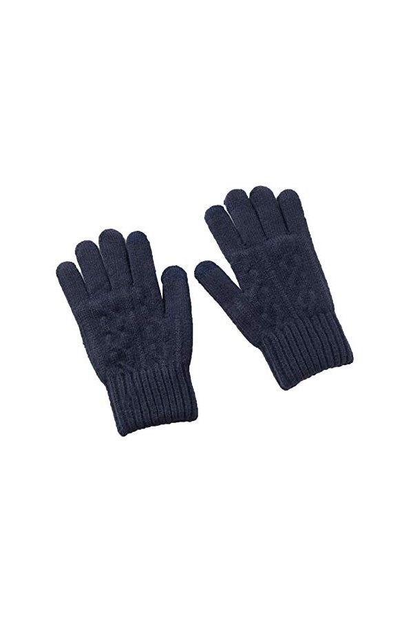 CAILIN Gants Gants en Peluche en Hiver, Plus épais Velours tricotée à Cinq Doigts Chaud extérieur et écran Tactile Froid à vé