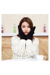 Gants tricotés Belle Femme Hiver Tricot Laine Plus épais Cachemire/Velours Chaud Noir Gants Dames Mignon sans Doigts Femmes m