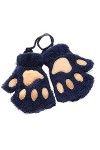 Gants Patte De Chat Mitaines En Fausse Fourrure Gants En Peluche Mitaines Hiver Chaud Demi-doigt Gants Mignon Patte De Chat C