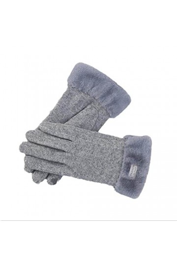 Liyinco Gants en Laine pour Femme, Gants dhiver rembourrés Extra épais et Chauds, Gants en Cachemire à écran Tactile pour Le
