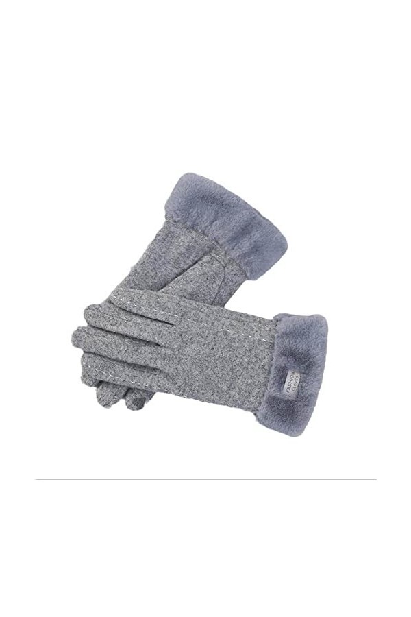Liyinco Gants en Laine pour Femme, Gants dhiver rembourrés Extra épais et Chauds, Gants en Cachemire à écran Tactile pour Le