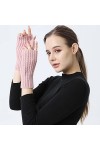 Liyinco Gants sans Doigts Mignons pour Dames, Gants sans Doigts en Peluche épais et Chauds pour lhiver, Gants sans Doigts Ch