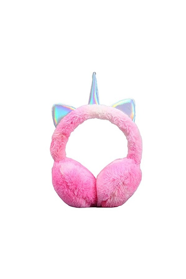 SEDEX Cache-oreilles Licorne pour Filles Cache-oreilles dhiver en Fausse Fourrure Réglable avec de Jolies Oreilles à Paillet