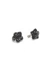 Boucles doreilles élégantes en argent sterling véritable fleurs massif poinçonné 925