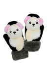 Myya Gants dhiver tricotés pour homme et femme - Motif animal de dessin animé 3D - Doublure en peluche épaisse - Coupe-vent 