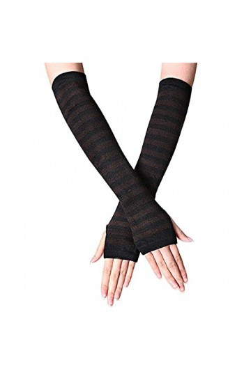 SYT-MD Gants, Manches rayées Gant Mitten Mitten Dormant des Hommes Femmes Mode Solaire à la Mode Garder Le Brassard Chaud Co
