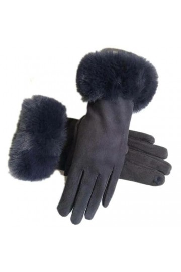 umass Gants dhiver chauds pour femme - Gants de conduite à la main élégants en daim - Gants dhiver pour écran tactile - Mou