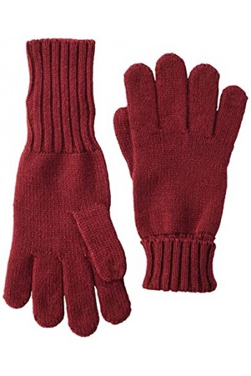 Amazon Essentials Gants côtelés Femme, Bordeaux, Taille unique