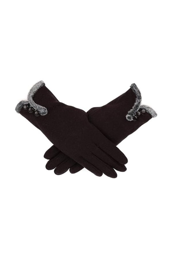 FLYIFE Gants Unisexe Adulte Moufles Femmes Gants Fingerless Tricot Chaud Bras Gants Simples Glamorous dhiver/Café/M