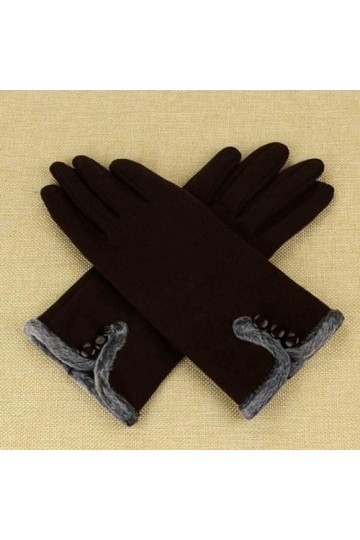 FLYIFE Gants Unisexe Adulte Moufles Femmes Gants Fingerless Tricot Chaud Bras Gants Simples Glamorous dhiver/Café/M