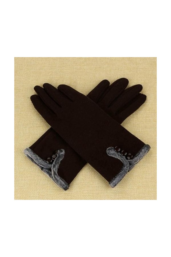 FLYIFE Gants Unisexe Adulte Moufles Femmes Gants Fingerless Tricot Chaud Bras Gants Simples Glamorous dhiver/Café/M