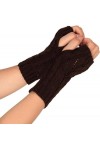 FLYIFE Unisexe Adulte Moufles Gants Mode Tricoté Bras Mitaines Simple Hiver Glamorous Chaud Et Doux Gant/Kaki/M
