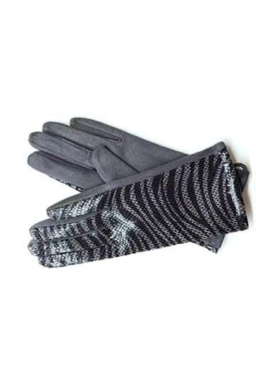 TJOIUY Gants dhiver Mode Femmes écran Tactile Gant Hiver Faux Animal Cuir Cyclisme Conduite Gants Daim Velours épaissir Chau