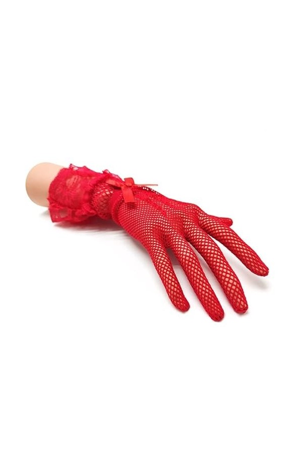 Gants Femme， Filets de pêche Gants en dentelle Accessoires dété for femmes Filets de pêche élégants Gants transparents gothi