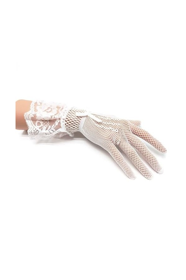 Gants Femme， Filets de pêche Gants en dentelle Accessoires dété for femmes Filets de pêche élégants Gants transparents gothi