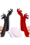 Gants Femme， 1 paire mode femmes Stretch longs gants opéra soirée fête gant femmes clapet gants correspondant Costume Color 