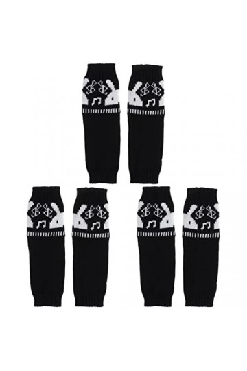 INOOMP Paire De 3 Pièces Gants Chauds Manchon De Bras Chauffe-bras Et Mains Gant Dhiver Avec Trou Pour Le Pouce Sans Doigts 