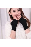Liyinco Gants dhiver tricotés Chauds pour Les Doigts, Gants pour Dames en Tricot Demi-Doigts, Gants dhiver épais et Chauds 