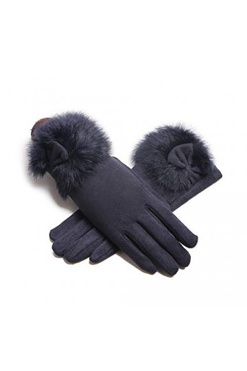 Liyinco Gants en Daim pour Femme, Gants Chauds et épais à Cinq Doigts pour Une Protection Contre Le Froid en Hiver, Gants en 