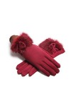 Liyinco Gants en Daim pour Femme, Gants Chauds et épais à Cinq Doigts pour Une Protection Contre Le Froid en Hiver, Gants en 