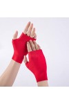 Liyinco Gants Demi-Doigts pour Femmes dhiver de Couleur Unie, Gants décriture et de Conduite pour étudiants, Gants sans Doi