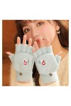 JBIVWW Gants de tricoteuses Chaud Mignon Gants Fingerless Hiver Gants Thicken Femmes en Plein air Gants Bonhomme de Neige de 