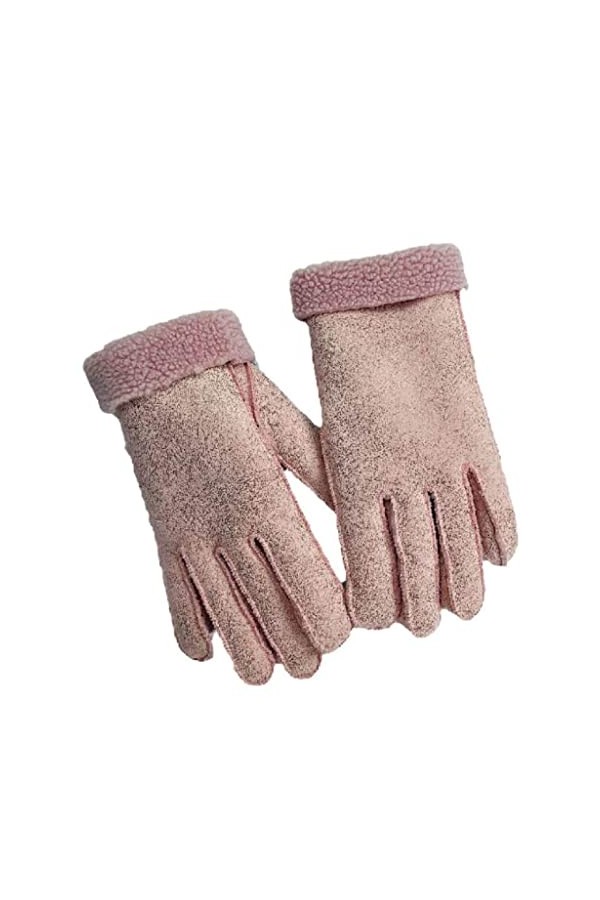 Liyinco Gants dhiver en Coton pour Femmes, Gants déquitation Chauds en Polaire suédée, Gants dextérieur épais et Coupe-Ven