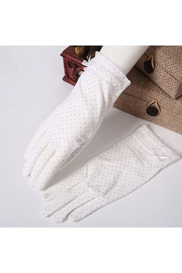 Yoaodpei Dames Protection solaire Conduite Gants de conduite Coton antidérapant Vélo Mité tactile Écran tactile Gants à lanc