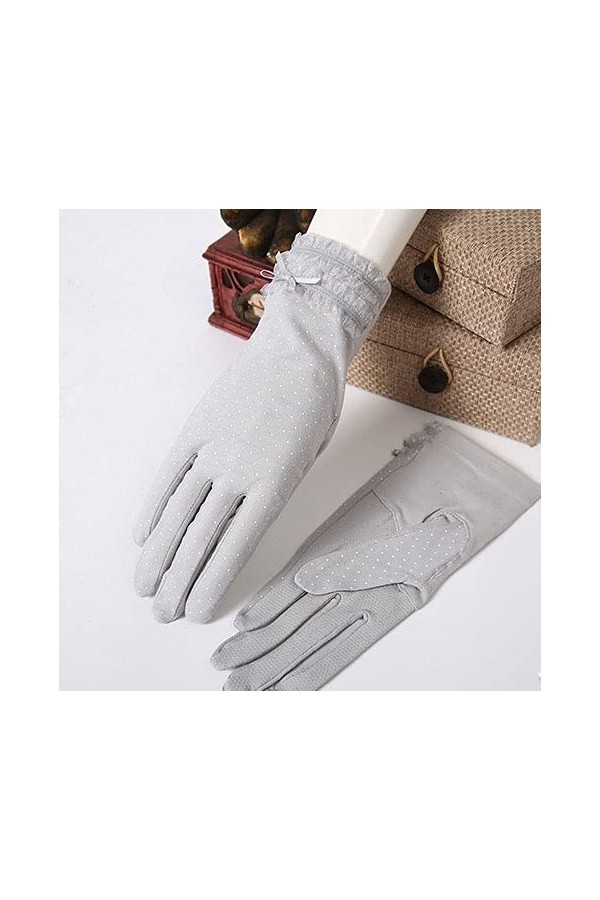Yoaodpei Dames Protection solaire Conduite Gants de conduite Coton antidérapant Vélo Mité tactile Écran tactile Gants à lanc