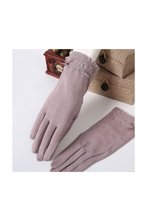 Yoaodpei Dames Protection solaire Conduite Gants de conduite Coton antidérapant Vélo Mité tactile Écran tactile Gants à lanc