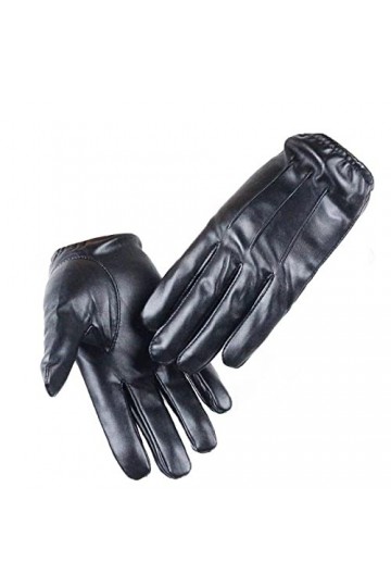 BJQZX Gants dhiver Luxueux dhommes Puce Cuir Hiver en Automne Conduite Garder Les Gants Chauds Cachemire Color : with Velv
