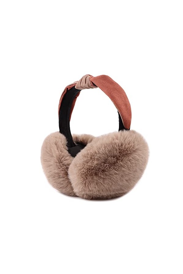 Pesaat Hiver Peluché Cache Oreille Pour Fille Femme Élégants Chaud Oreille Protect Rose 