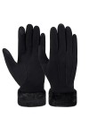 ZASFOU Femme Gants dhiver pour écran tactile Gants chauds en cachemire à textos avec doublure polaire pour temps froid,Gris,