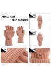 H Gants sans doigts pour femme, chaud, hiver, bureau, sans bout des doigts, pour homme, Paillettes roses, taille unique